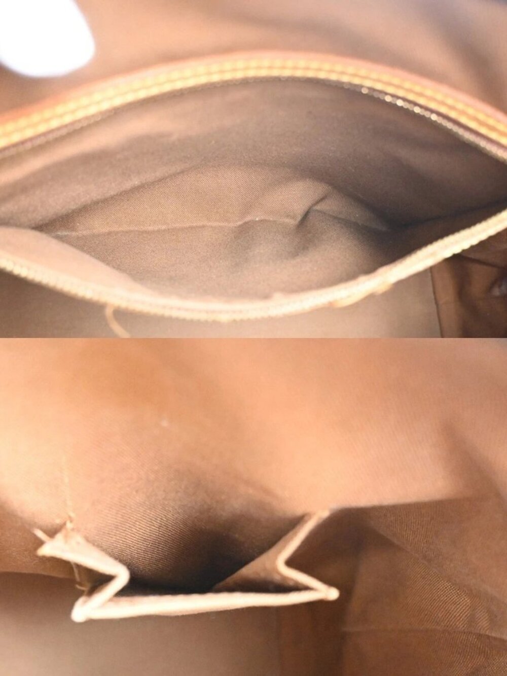 LOUIS VUITTON Cabas Mezzo Shoulder Bag Monogram Leather Brown M51151 82MA440 - Picture 14 of 16